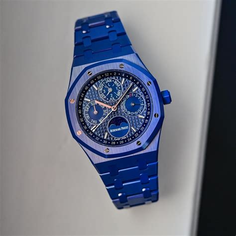 audemars piguet royal oak 26579cs perpetual calendar blue ceramic|royal oak perpetual calendar openworked.